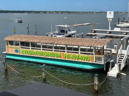River Skipper II tiki boat deck view