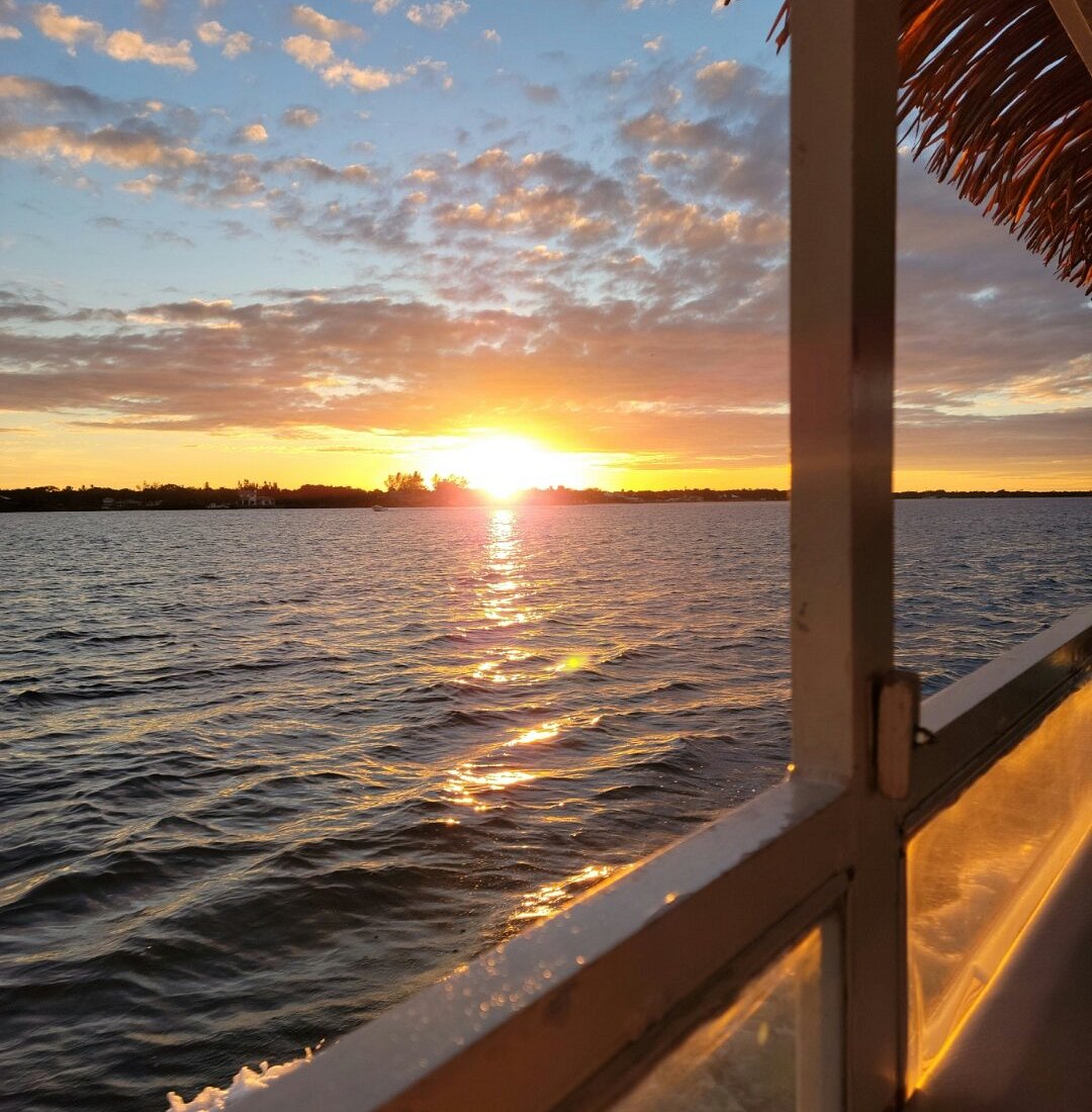 Manatee River views from guided tiki boat tour